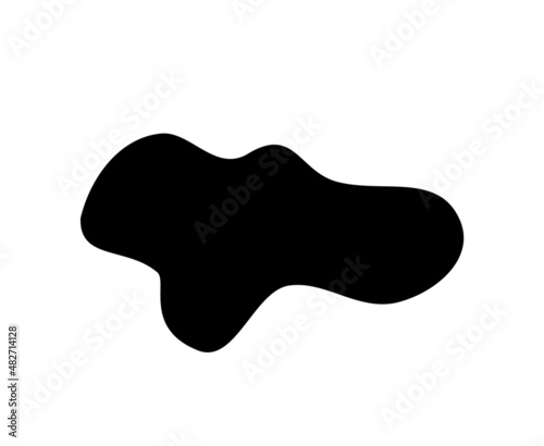 Banners with flowing liquid shape amoeba form. Black vector shape for banner, flyer