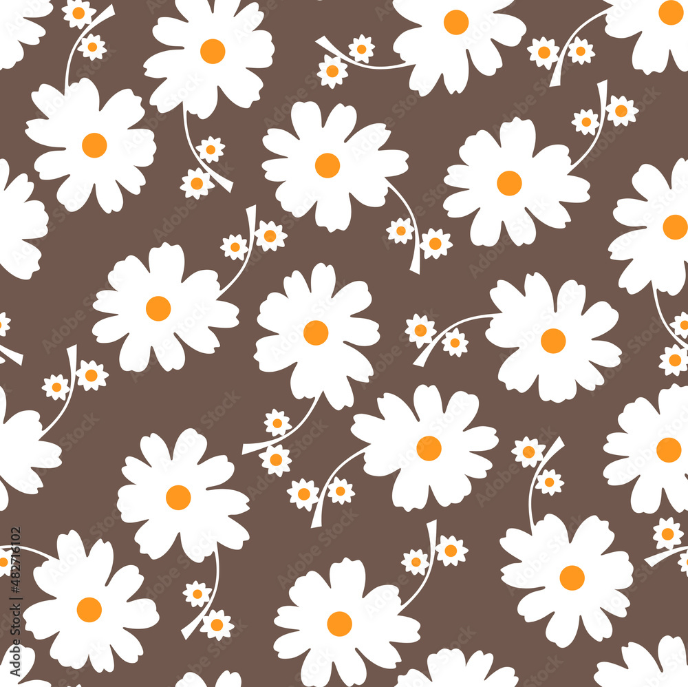 Seamless flowers pattern, floral print. Seamless flowers pattern, floral print.