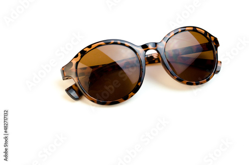 two sunglasses on white background photo