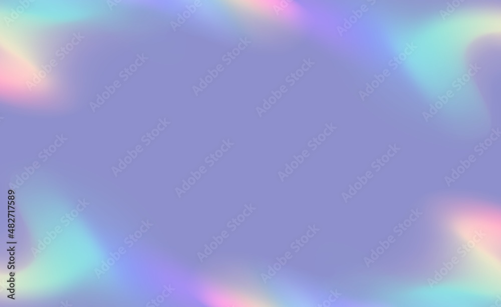 Refraction effect, wall with rainbow sunlight frame, holographic rays with transparency. Blurred overlay texture
