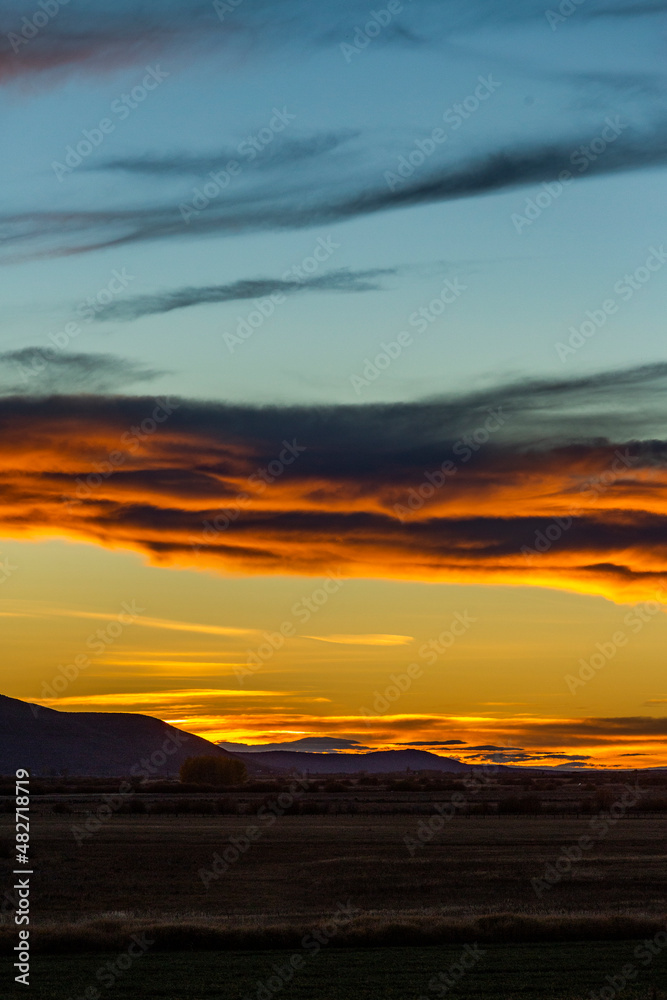 USA, Idaho, Bellevue, Hills and clouds at sunset USA, Idaho, Bellevue, Hills and clouds at sunset