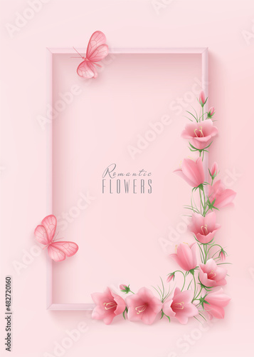 Floral background with bell flowers