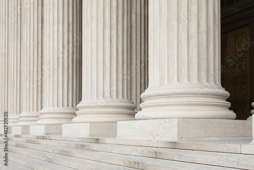 USA, DC, Washington, Columns of US Supreme Court photo