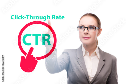 CTR click through rate concept with business people