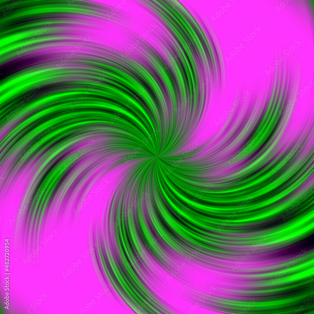 Fototapeta premium Pink green circular abstract colorful background with lines