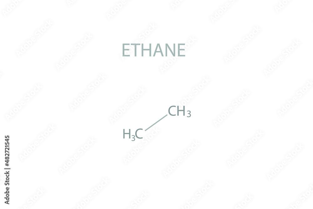 Ethane molecular skeletal chemical formula. Ethane molecular skeletal chemical formula.