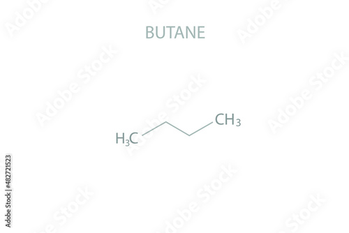 Butane molecular skeletal chemical formula. 