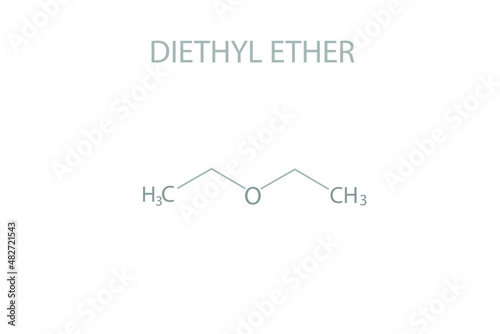 Diethyl ether molecular skeletal chemical formula.	