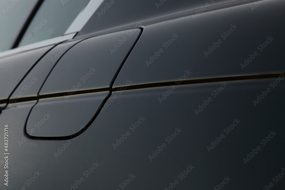 Close-up of black car Close-up of black car