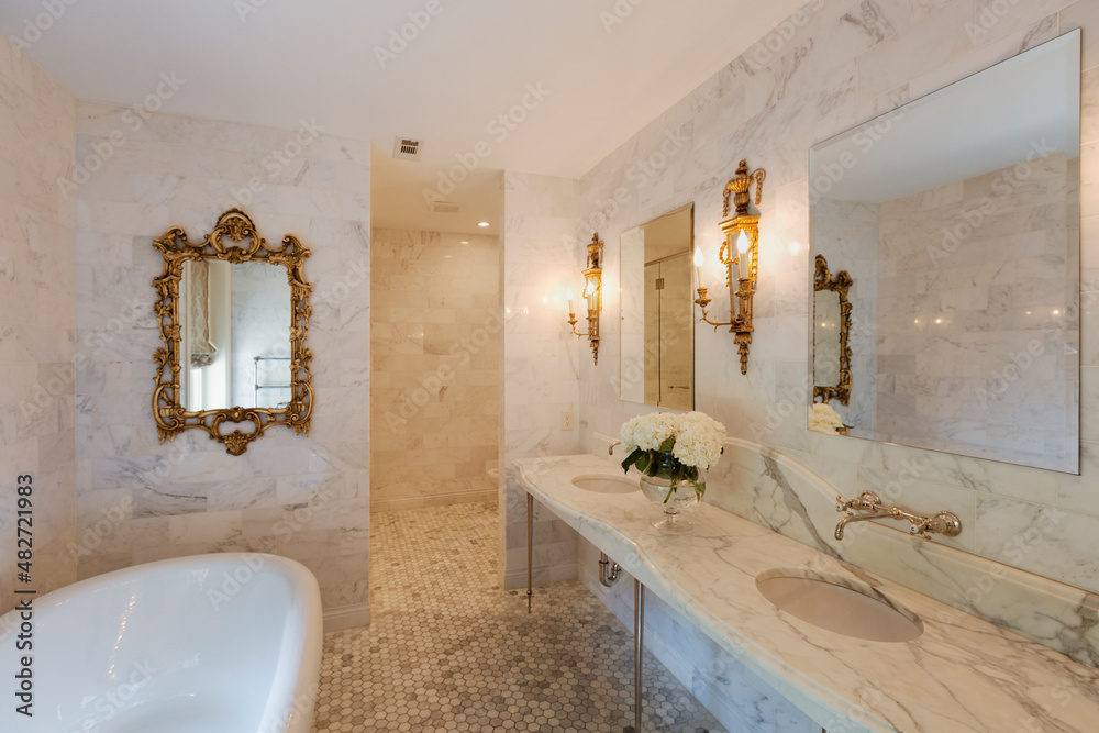 Interior of luxury bathroom Stock Photo | Adobe Stock