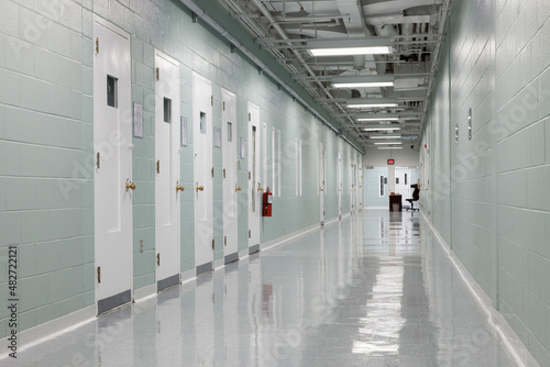 Corridor in prison photo