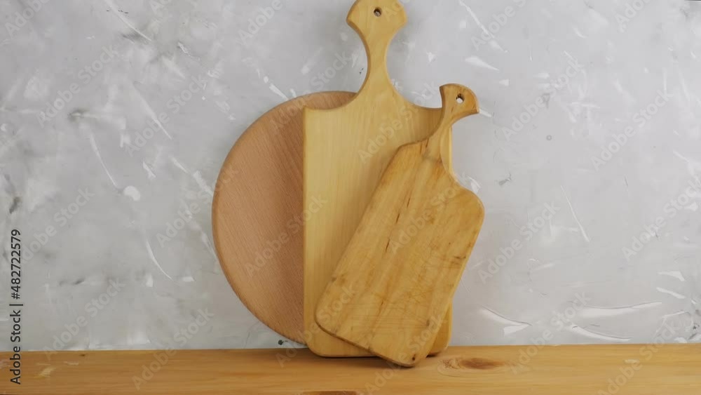 Home kitchen. Two wooden planks