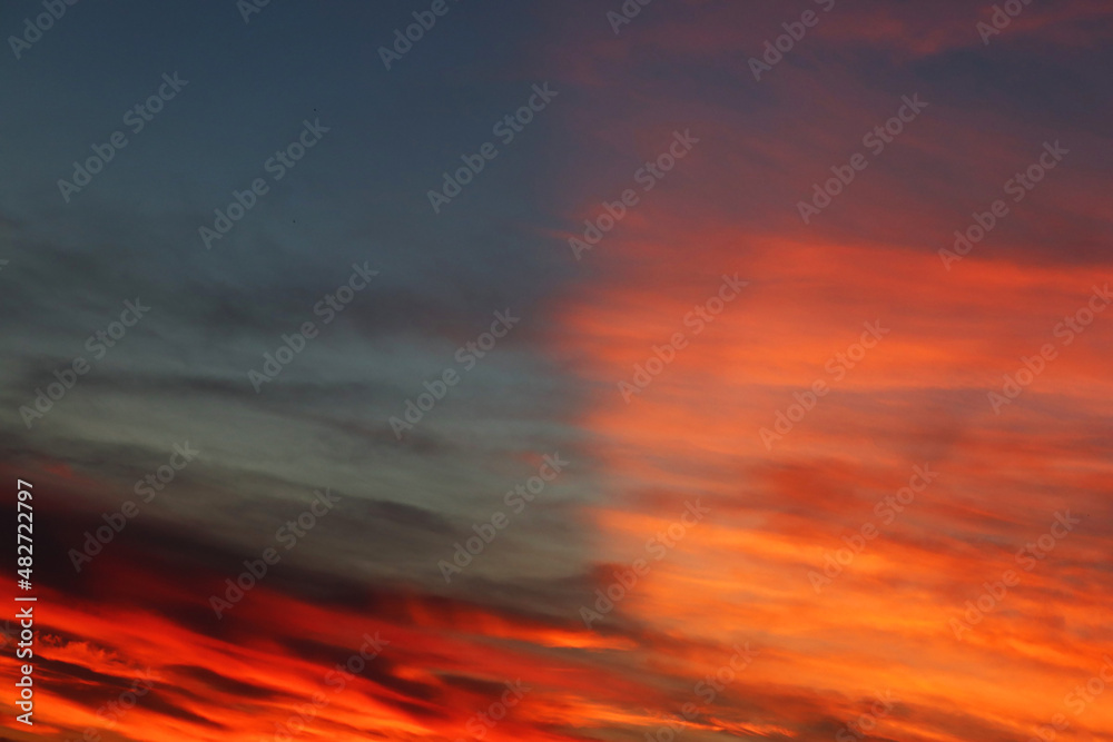 shady colorful wonderful sunset, colorful sky