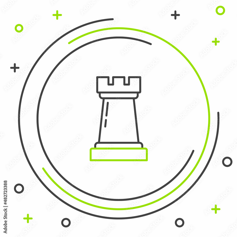 Line Business strategy icon isolated on white background. Chess symbol. Game, management, finance. Colorful outline concept. Vector Line Business strategy icon isolated on white background. Chess symbol. Game, management, finance. Colorful outline concept. Vector