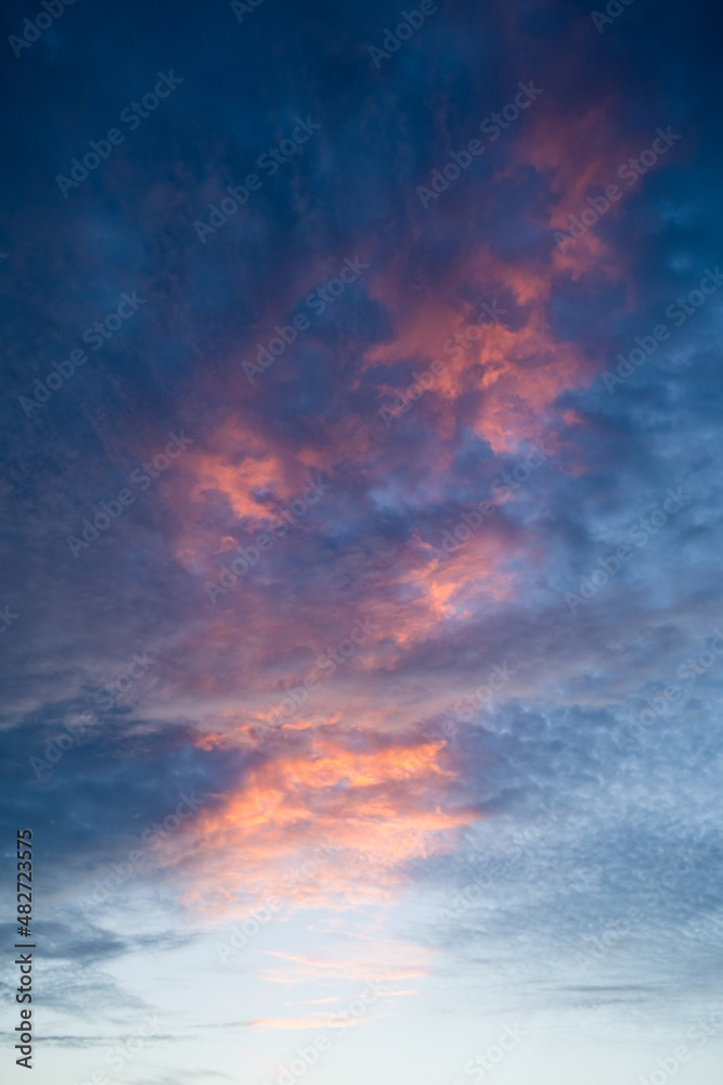 Pink and Orange Clouds at Sunset