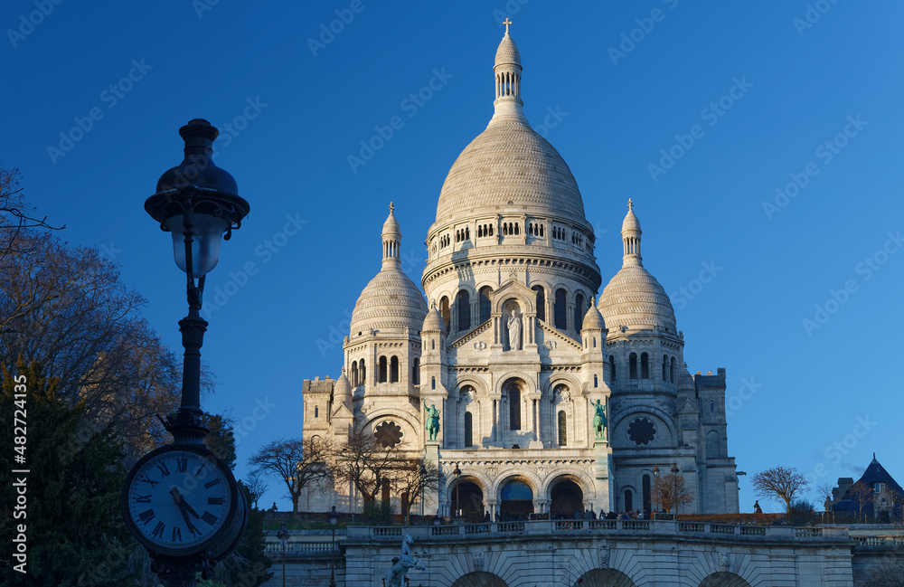 The famous basilica Sacre Coeur , Paris, France.