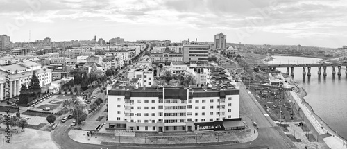 Obraz na płótnie A wide panorama of the city of Cheboksary w salonie