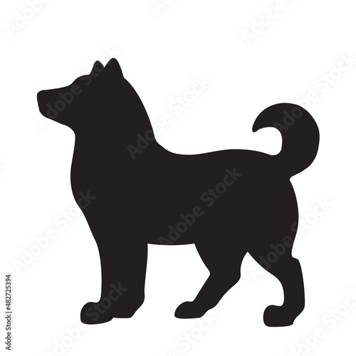 Black silhouette of a dog