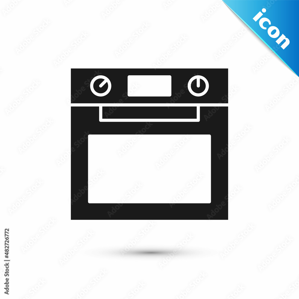 Grey Oven icon isolated on white background. Stove gas oven sign. Vector Grey Oven icon isolated on white background. Stove gas oven sign. Vector