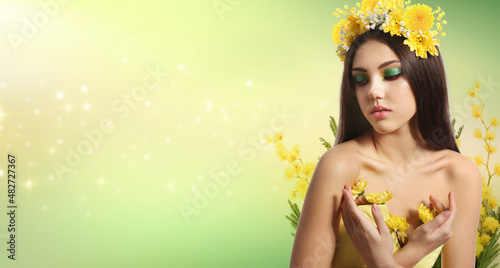 Portrait of beautiful young...