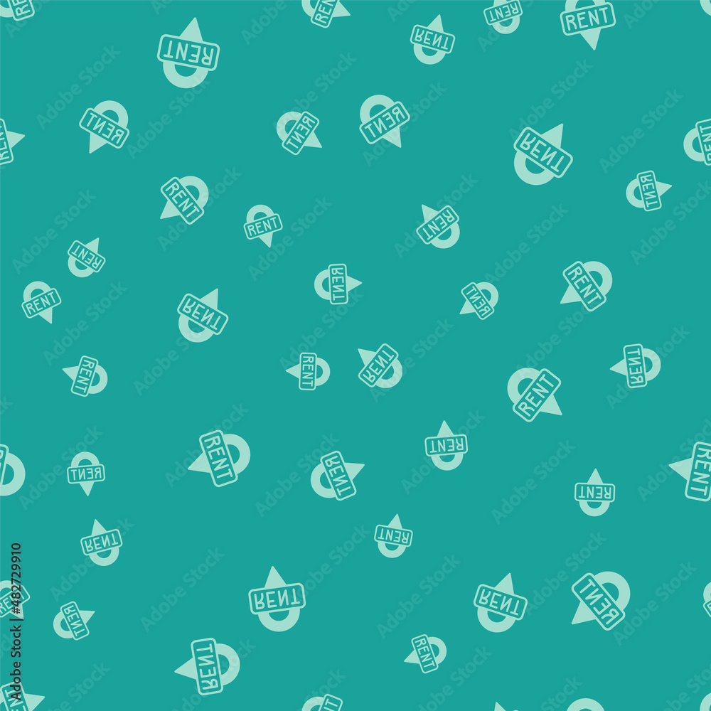 Green Location key icon isolated seamless pattern on green background. The concept of the house turnkey. Vector Green Location key icon isolated seamless pattern on green background. The concept of the house turnkey. Vector