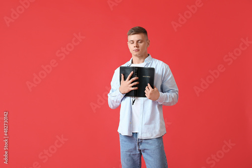 Handsome young man with Hol...