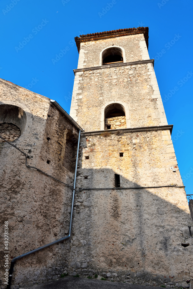 the historic center of Teggiano Campania Italy