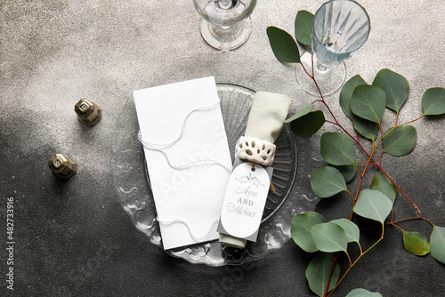 Beautiful table setting wit...