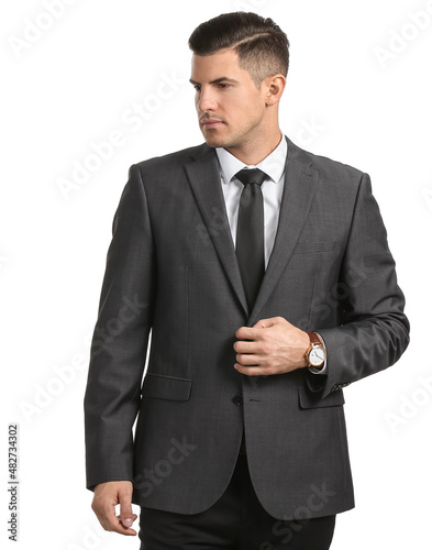 Handsome man in formal suit...