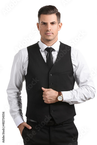 Fashionable gentleman on wh...