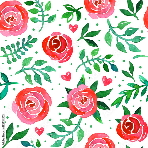 Boho style wedding invitation template. Watercolor illustration.