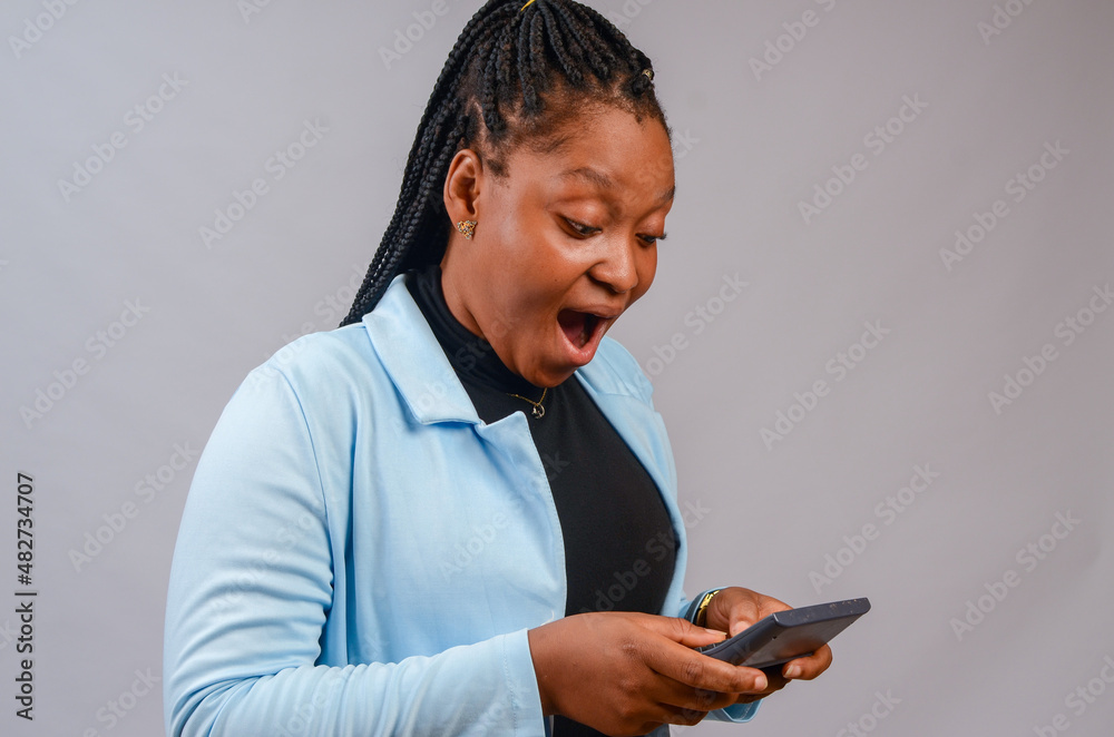 lady got surprised about the result she got her calculator lady got surprised about the result she got her calculator