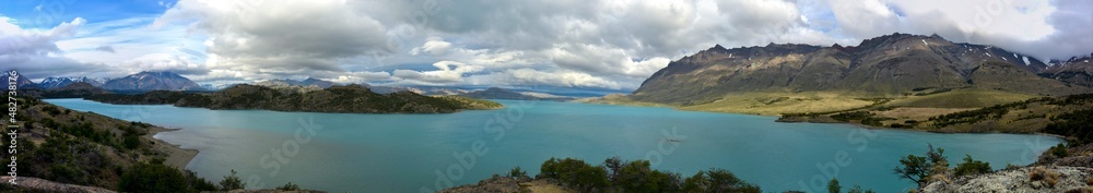 panoramic view of Lago Belgrano lake, Perito Moreno national park, patagonia, Argentina panoramic view of Lago Belgrano lake, Perito Moreno national park, patagonia, Argentina