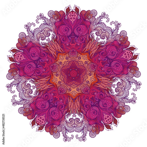 Mandala. Beautiful vintage round pattern in vector.