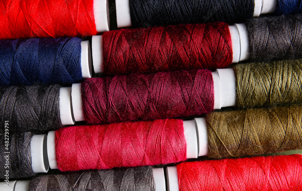 Different sewing threads as background Different sewing threads as background
