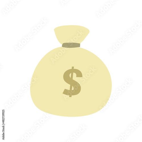 ドル袋のシンプルイラスト