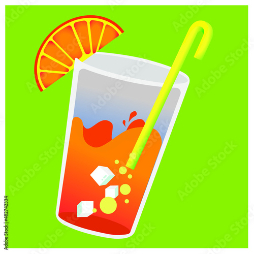 Jugo de naranja, bebida tropical