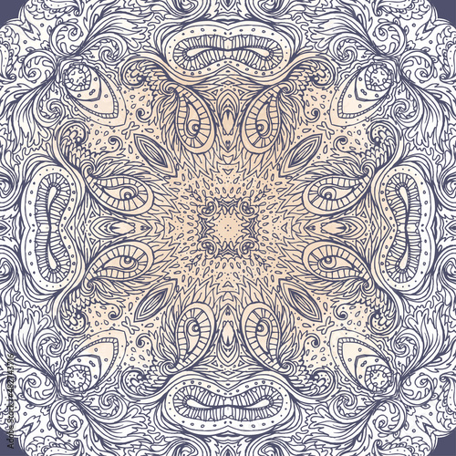 Mandala. Beautiful vintage round pattern in vector.