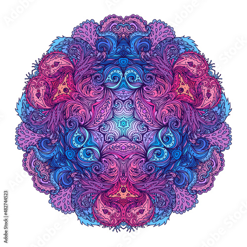 Mandala. Beautiful vintage round pattern in vector.