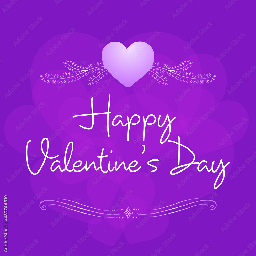 14 February happy valentines day greeting card vector illustration stock illustration