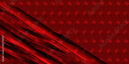 Abstract red background with star