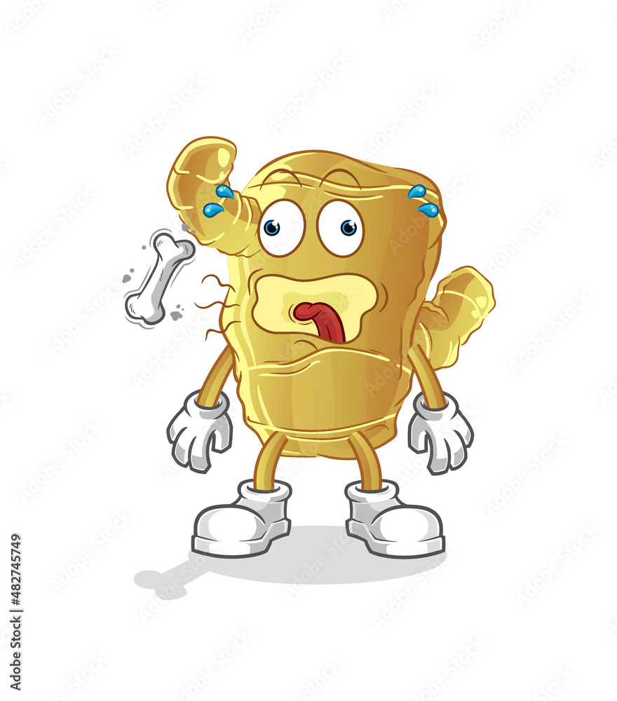 Naklejka premium Ginger burp mascot. cartoon vector