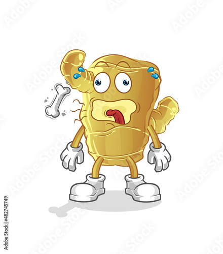 Ginger burp mascot. cartoon vector