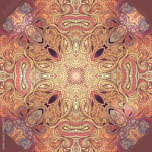 Mandala. Beautiful vintage round pattern in vector.