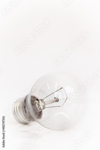light bulb on a white background photo