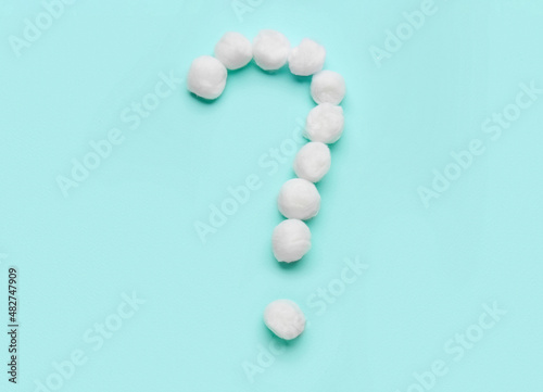Question mark symbol made f...