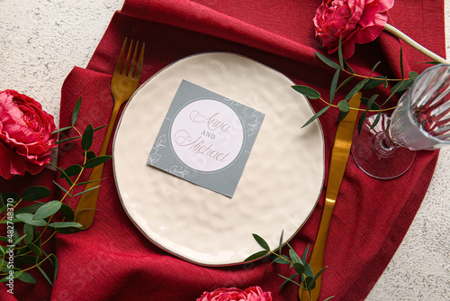 Beautiful table setting wit...