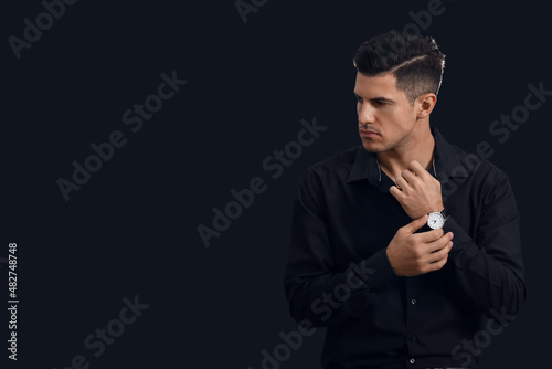 Fashionable gentleman with ...