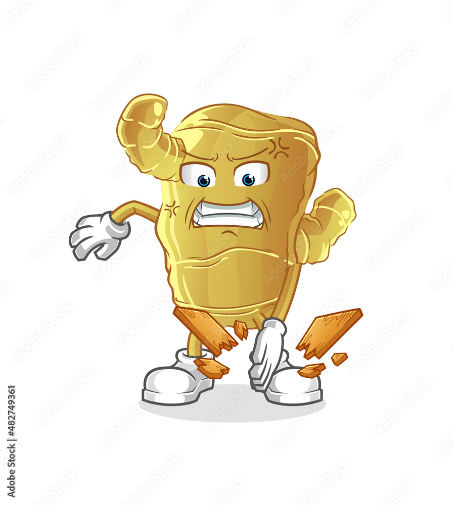 Ginger karate mascot. cartoon vector