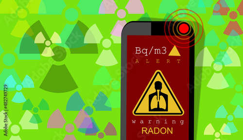 Cuadro en lienzo ILLUSTRATION of RADON TESTING
